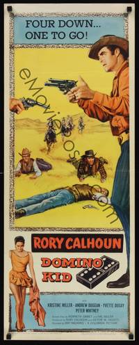 9b151 DOMINO KID  insert '57 Rory Calhoun, Kristine Miller, Andrew Duggan, western action!