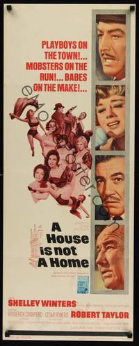 9b241 HOUSE IS NOT A HOME  insert '64 Shelley Winters, Robert Taylor & sexy hookers in brothel!