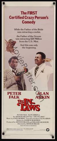 9b256 IN-LAWS   insert '79 classic Peter Falk & Alan Arkin screwball comedy. great image!
