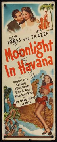 9b352 MOONLIGHT IN HAVANA  insert '42 Allan Jones, Jane Frazee, sexy Cuban dancer girl!