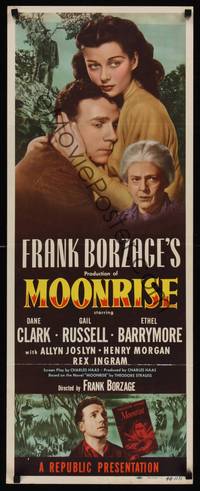 9b353 MOONRISE  insert '48 close-up of Gail Russell & Dane Clark, Ethel Barrymore!