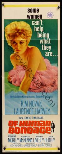9b383 OF HUMAN BONDAGE   insert '64 super sexy Kim Novak can't help being what she is!