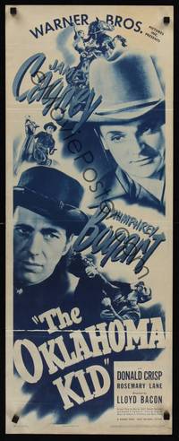 9b384 OKLAHOMA KID   insert R43 great image of cowboys James Cagney & Humphrey Bogart!