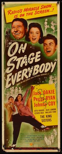 9b387 ON STAGE EVERYBODY  insert '45 Jack Oakie, sexy image of dancing Peggy Ryan, Johnny Coy!