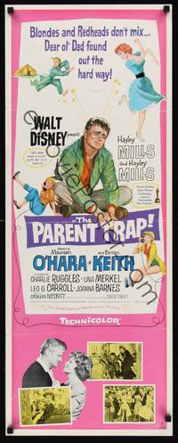 9b394 PARENT TRAP   insert '61 Disney, Hayley Mills, Maureen O'Hara, Brian Keith