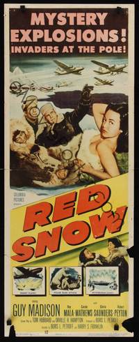 9b427 RED SNOW  insert '52 Guy Madison, Ray Mala & sexy Eskimo babe covered only in fur!