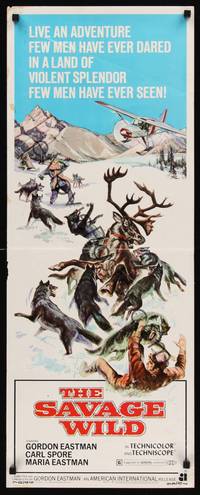 9b455 SAVAGE WILD  insert '70 Yukon animal violence, Gordon Eastman, AIP!