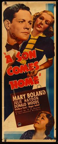 9b489 SON COMES HOME  insert '36 Mary Boland, Julie Haydon, Donald Woods!
