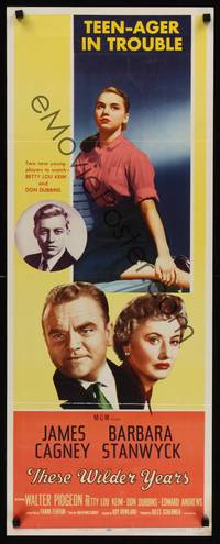 9b542 THESE WILDER YEARS  insert '56 James Cagney & Barbara Stanwyck have a teenager in trouble!