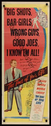 9b555 TIME OF YOUR LIFE  insert '47 James Cagney knows big shots, bar girls, wrong guys & good joes!