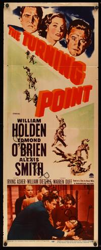 9b564 TURNING POINT   insert '52 William Holden, Edmond O'Brien, Alexis Smith, film noir!