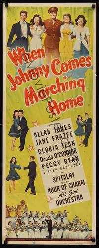 9b586 WHEN JOHNNY COMES MARCHING HOME  insert '42 Allan Jones, Jane Frazee, Gloria Jean, O'Connor!
