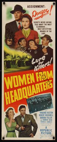 9b600 WOMEN FROM HEADQUARTERS  insert '50 Virginia Huston, Robert Rockwell, Barbra Fuller!