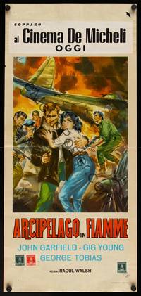 9b623 AIR FORCE  Italian locandina R63 Howard Hawks, John Garfield, Gig Young, cool Stefano art!