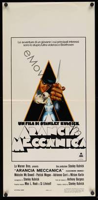 9b654 CLOCKWORK ORANGE   Italian locandina R70s Kubrick classic, Castle art of Malcolm McDowell!