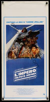 9b676 EMPIRE STRIKES BACK  Italian locandina '80 George Lucas sci-fi classic, cool art by Tom Jung!