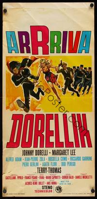 9b724 HOW TO KILL 400 DUPONTS  Italian locandina '67 Symeoni art of wacky villain running w/bomb!