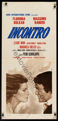 9b729 INCONTRO  Italian locandina '71 romantic Casaro artwork of Florinda Bolkan & Massimo Ranieri!