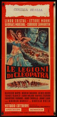 9b749 LEGIONS OF THE NILE  Italian locandina '59 Italian Egypt epic, sexy Linda Cristal, Rene art!