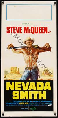 9b776 NEVADA SMITH  Italian locandina R70s cool artwork of Steve McQueen in the title role!