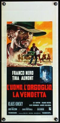 9b792 PRIDE & VENGEANCE  Italian locandina '68 Casaro art of Franco Nero as Django!