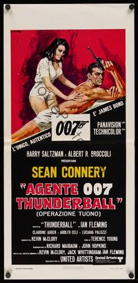 9b850 THUNDERBALL  Italian locandina R80s art of Sean Connery as James Bond 007 by Averado Ciriello!