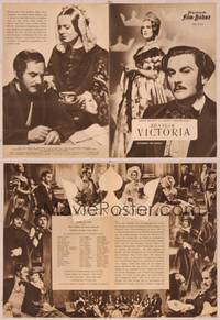 9c219 VICTORIA THE GREAT German program '50 Anna Neagle as the Queen, Walbrook as Prince Albert
