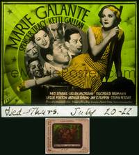 9c038 MARIE GALANTE glass slide '34 pretty Ketti Gallian is kidnapped by Spencer Tracy!