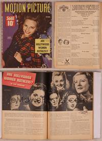 9c095 MOTION PICTURE magazine October 1942, portrait of Janet Blair in My Sister Eileen!