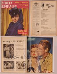 9c105 SCREEN ROMANCES magazine August 1944, portrait of Ingrid Bergman in Saratoga Trunk!