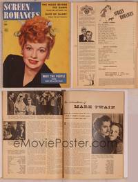 9c102 SCREEN ROMANCES magazine May 1944, great portrait of Lucille Ball in Meet the People!