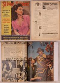 9c085 SILVER SCREEN magazine December 1942, portrait of Paulette Goddard in low-cut pink gown!