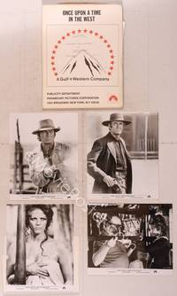 9c138 ONCE UPON A TIME IN THE WEST presskit '68 Leone, Cardinale, Fonda, Bronson & Robards!
