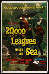 9d004 20,000 LEAGUES UNDER THE SEA 1sh R71 Jules Verne classic, wonderful art of deep sea divers!