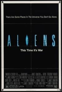 9d025 ALIENS 1sh '86 James Cameron, there are some places in the universe you don't go alone!