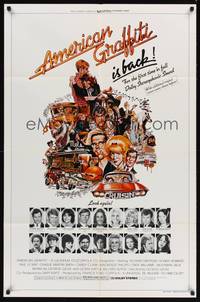 9d029 AMERICAN GRAFFITI 1sh R78 George Lucas teen classic, it was the time of your life!