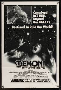 9d364 GOD TOLD ME TO 1sh '76 Larry Cohen, conceived in a hell beyond our galaxy, Demon!
