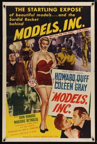 9d572 MODELS INC 1sh '52 sexy Coleen Gray is on the make for fame and her beauty is for sale!