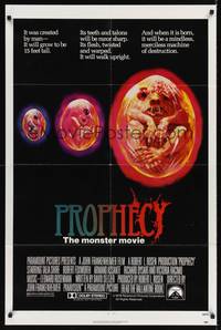 9d684 PROPHECY Destruction style 1sh '79 John Frankenheimer, art of monster in embryo by Paul Lehr!