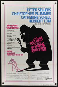 9d715 RETURN OF THE PINK PANTHER 1sh '75 Peter Sellers as Inspector Jacques Clouseau!