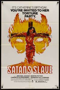 9d748 SATAN'S SLAVE 1sh '79 it's Catherine's birthday, you're invited to her torture party!