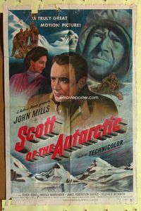 9d759 SCOTT OF THE ANTARCTIC 1sh '49 John Mills in South Pole expedition!
