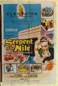 9d770 SERPENT OF THE NILE 1sh '53 sexiest Rhonda Fleming as Egyptian Queen Cleopatra, Lundigan