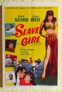 9d800 SLAVE GIRL 1sh R56 full-length image of sexy Yvonne De Carlo in skimpy outfit!