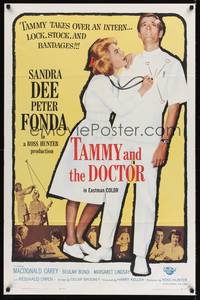 9d875 TAMMY & THE DOCTOR 1sh '63 Harry Keller directed, Peter Fonda, sexy nurse Sandra Dee!