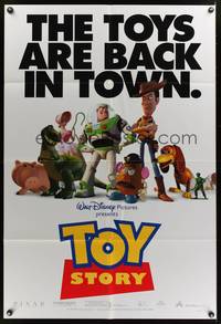 9d923 TOY STORY DS 1sh '95 Disney & Pixar cartoon, great image of Buzz, Woody & cast!