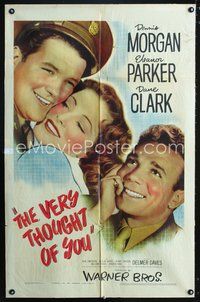 9d945 VERY THOUGHT OF YOU 1sh '44 Eleanor Parker, Dennis Morgan, Delmer Daves directed!