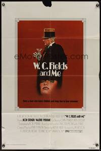 9d950 W.C. FIELDS & ME 1sh '76 Rod Steiger, Perrine, biography, great artwork holding cocktail!