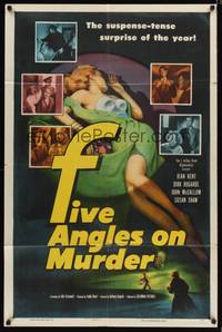 9d982 WOMAN IN QUESTION 1sh '53 art of sexy unconscious girl, Jean Kent, Five Angles on Murder!