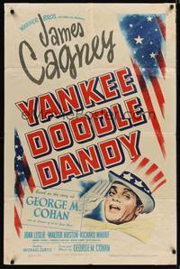 9d990 YANKEE DOODLE DANDY 1sh '42 James Cagney classic patriotic biography of George M. Cohan!